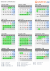 Kalender 1998 mit Ferien und Feiertagen Reims