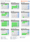 Kalender 1998 mit Ferien und Feiertagen Toulouse