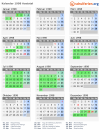 Kalender 1998 mit Ferien und Feiertagen Aostatal
