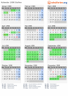 Kalender 1998 mit Ferien und Feiertagen Sizilien
