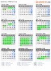Kalender 1998 mit Ferien und Feiertagen Toskana