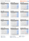 Kalender 1998 mit Ferien und Feiertagen Obwalden