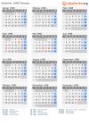 Kalender 1998 mit Ferien und Feiertagen Thurgau