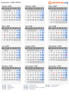 Kalender 1998 mit Ferien und Feiertagen Wallis