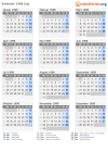 Kalender 1998 mit Ferien und Feiertagen Zug