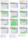 Kalender 1999 mit Ferien und Feiertagen Bayern