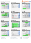 Kalender 1999 mit Ferien und Feiertagen Bremen