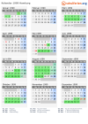 Kalender 1999 mit Ferien und Feiertagen Hamburg