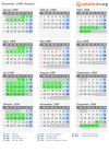 Kalender 1999 mit Ferien und Feiertagen Hessen