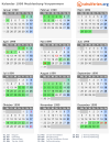 Kalender 1999 mit Ferien und Feiertagen Mecklenburg-Vorpommern