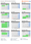 Kalender 1999 mit Ferien und Feiertagen Nordrhein-Westfalen