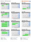 Kalender 1999 mit Ferien und Feiertagen Saarland