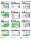 Kalender 1999 mit Ferien und Feiertagen Schleswig-Holstein
