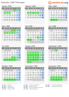 Kalender 1999 mit Ferien und Feiertagen Thüringen