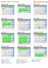 Kalender 1999 mit Ferien und Feiertagen Aix-Marseille