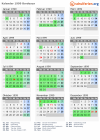 Kalender 1999 mit Ferien und Feiertagen Bordeaux