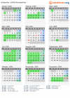 Kalender 1999 mit Ferien und Feiertagen Montpellier