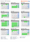 Kalender 1999 mit Ferien und Feiertagen Toulouse