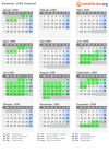 Kalender 1999 mit Ferien und Feiertagen Aostatal