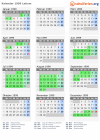 Kalender 1999 mit Ferien und Feiertagen Latium