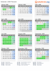 Kalender 1999 mit Ferien und Feiertagen Piemont
