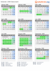 Kalender 1999 mit Ferien und Feiertagen Steiermark