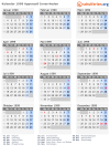 Kalender 1999 mit Ferien und Feiertagen Appenzell Innerrhoden