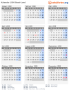 Kalender 1999 mit Ferien und Feiertagen Basel-Land