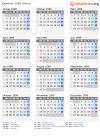 Kalender 1999 mit Ferien und Feiertagen Glarus