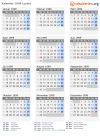 Kalender 1999 mit Ferien und Feiertagen Luzern