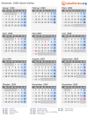 Kalender 1999 mit Ferien und Feiertagen Sankt Gallen