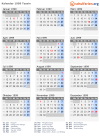 Kalender 1999 mit Ferien und Feiertagen Tessin