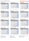 Kalender 1999 mit Ferien und Feiertagen Thurgau