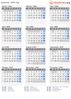Kalender 1999 mit Ferien und Feiertagen Zug
