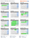 Kalender 2000 mit Ferien und Feiertagen Baden-Württemberg