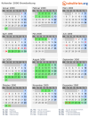 Kalender 2000 mit Ferien und Feiertagen Brandenburg