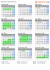 Kalender 2000 mit Ferien und Feiertagen Bremen
