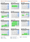 Kalender 2000 mit Ferien und Feiertagen Mecklenburg-Vorpommern