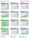 Kalender 2000 mit Ferien und Feiertagen Saarland