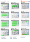Kalender 2000 mit Ferien und Feiertagen Créteil