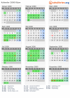 Kalender 2000 mit Ferien und Feiertagen Dijon