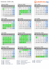 Kalender 2000 mit Ferien und Feiertagen Lille