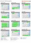Kalender 2000 mit Ferien und Feiertagen Montpellier