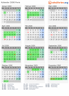 Kalender 2000 mit Ferien und Feiertagen Paris