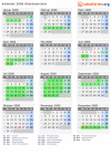 Kalender 2000 mit Ferien und Feiertagen Oberösterreich