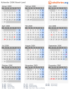 Kalender 2000 mit Ferien und Feiertagen Basel-Land