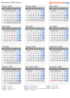 Kalender 2000 mit Ferien und Feiertagen Glarus