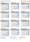 Kalender 2000 mit Ferien und Feiertagen Obwalden