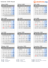 Kalender 2000 mit Ferien und Feiertagen Waadt