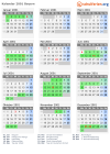 Kalender 2001 mit Ferien und Feiertagen Bayern
